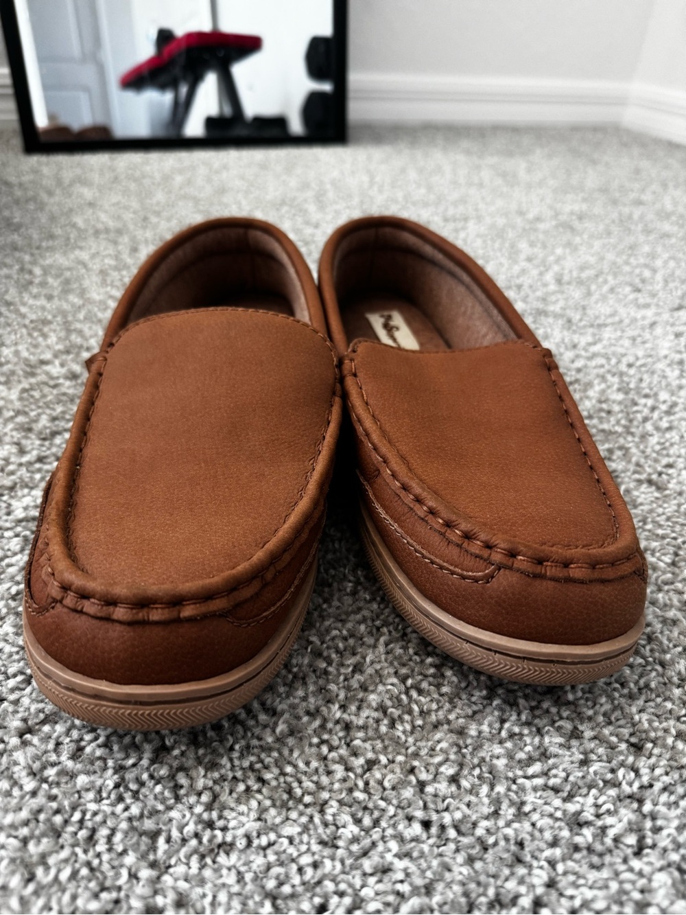 Men's Tan Slip-On Moccasin Loafers